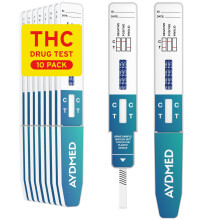 10 x AYDMED Cannabis Drug Tests | Drug Testing Kits for Urine Screening of Cannabis Drug Use | Drug Tests for Marijuana, Weed, THC | 50ng/mL Sensitiv