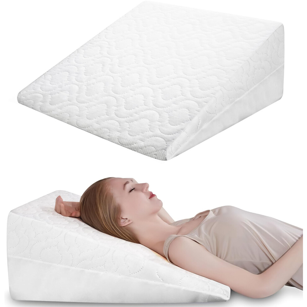 Istyle Mode Better Home Choice Orthopaedic Bed Wedge Pillow Foam Inside | For Acid Reflux, Gerd, Reduce Neck And Back Pain, Snoring, And Breathing Problems | Great For Sleeping, Re