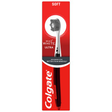 Colgate Max White Ultra Manual Toothbrush - Teeth whitening Toothbrush - Charcoal Infused bristles - Designed for Better Stain Removal* - Polishes Aw