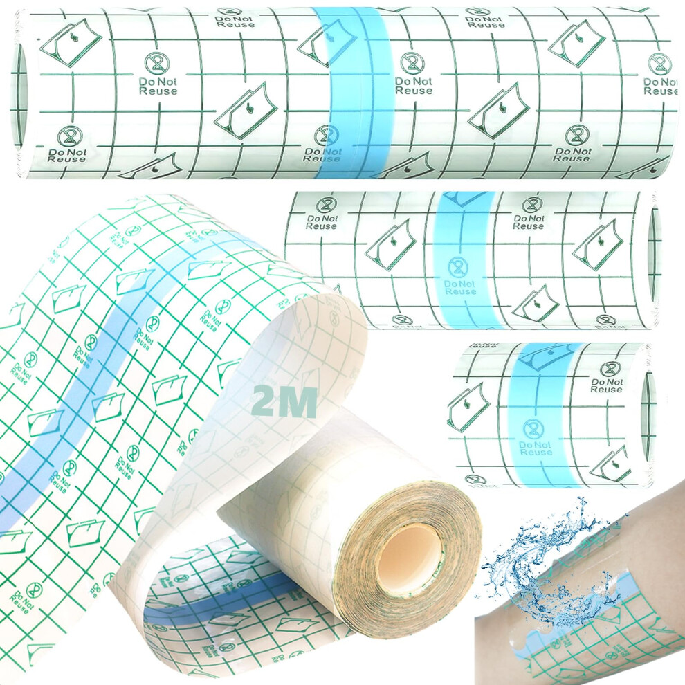 Unihuby 3Roll 15/10/5Cm Second Skin Tattoo Covers Each Roll 2M Tattoo Aftercare Bandage Waterproof Tattoos Film Second Skin Plasters For Swimming