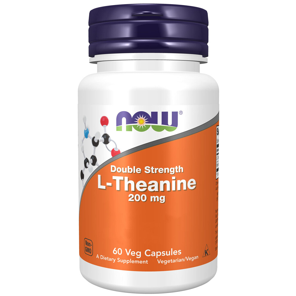 Now Foods, L-Theanine, 200Mg, 60 Vegan Capsules, Amino Acid,