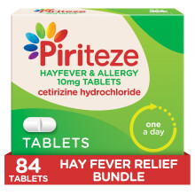 Piriteze Hayfever & Allergy Antihistamine Tablets (12x7 Pack),