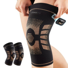 CAMBIVO Knee Support Men and Women, 2 Pack Compression Knee Sleeves