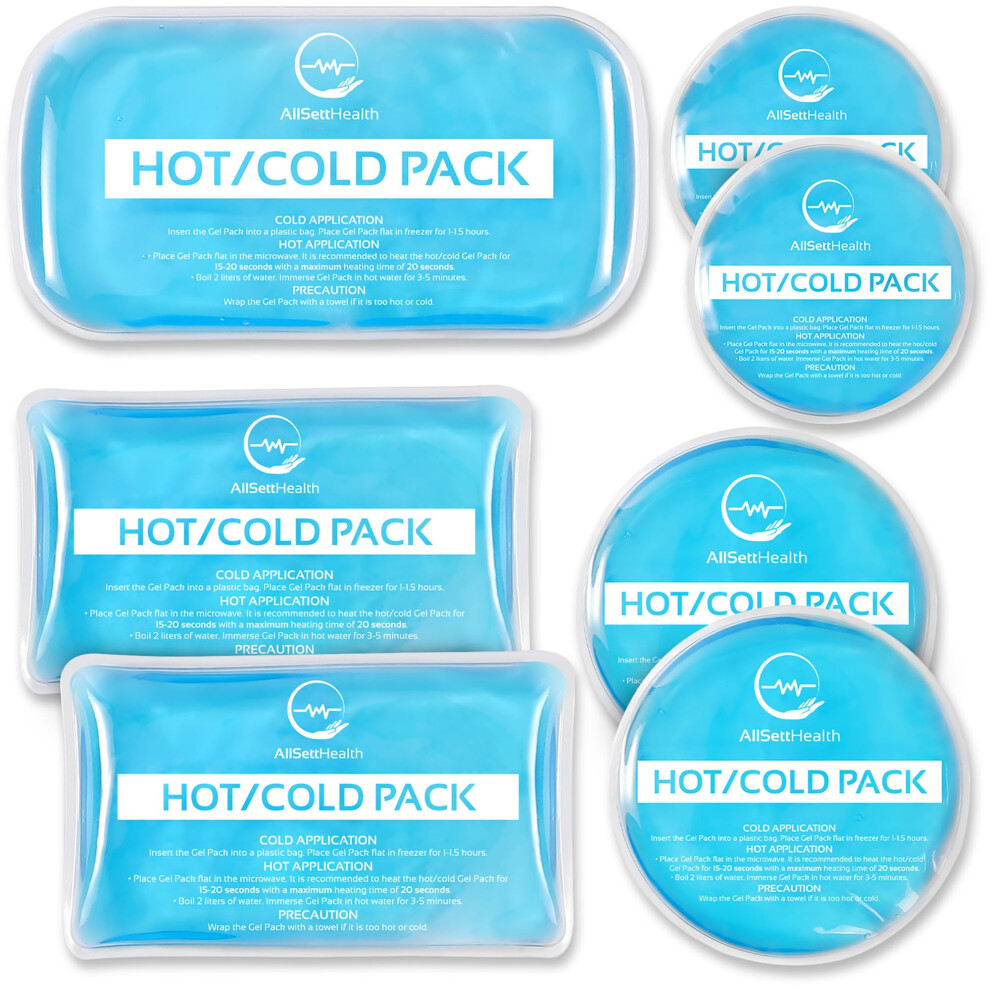 Allsett Health Reusable Ice Packs For Injuries | Cold Compress, Ice Pack, Gel Ice Packs, Cold Pack, Gel Ice Pack, Cold Packs For Injuries | 7 Pack