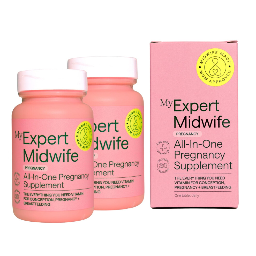 Photos - Vitamins & Minerals My Expert Midwife All in One Pre-Conception & Pregnancy Women's Vegan Supplements, 12 Essential Prenatal 