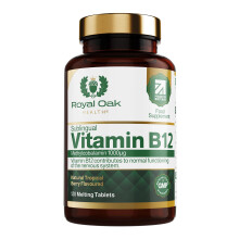 Vitamin B12 Tablets High Strength 1000mcg Sublingual Methylcobalamin, x120 Tablets (Tropical Berry Flavour) Active fast dissolving Vit B12 (4 Month S
