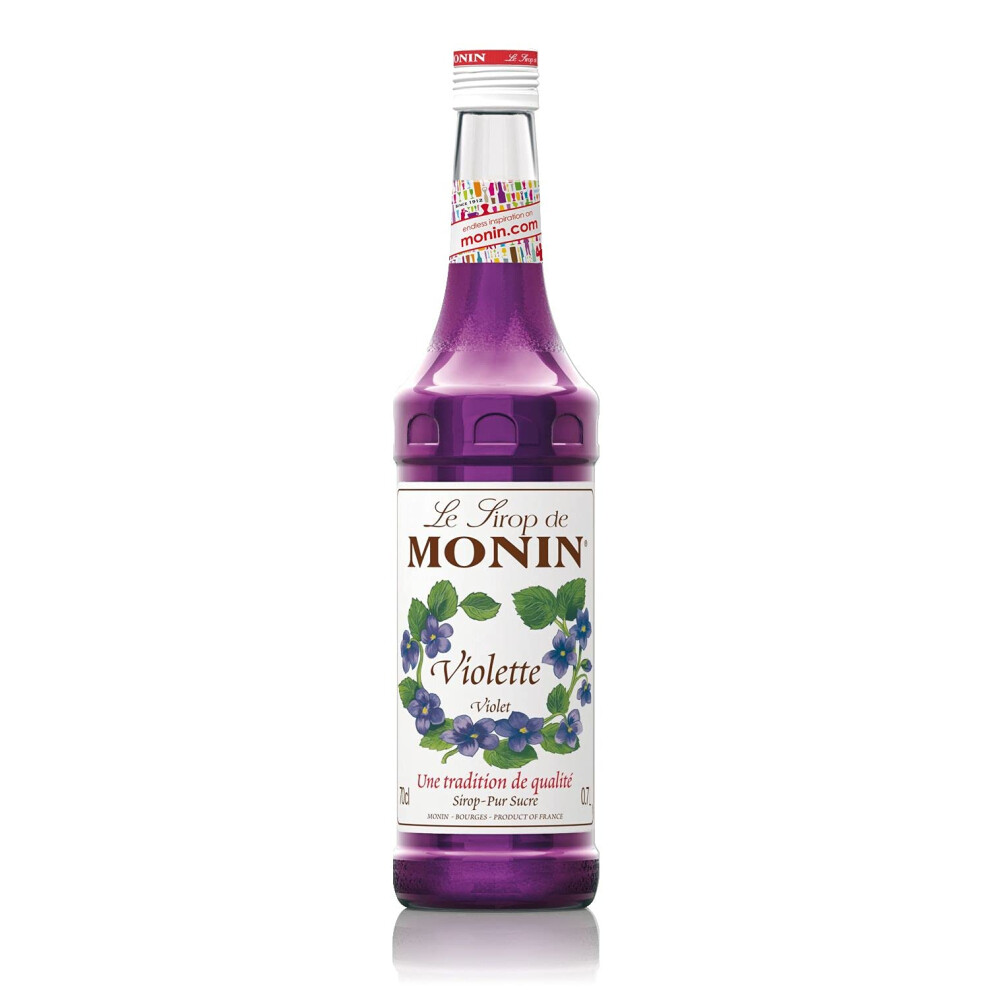 Monin Premium Violet Syrup 700Ml For Cocktails And Mocktails. Vegan-Friendly, Allergen-Free, 100% Natural Flavours