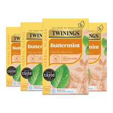 Twinings Buttermint Flavoured Tea Bags - 80 Biodegradable Tea Bags (Multipack of 4 x 20) | Smooth and Creamy Herbal Infusion