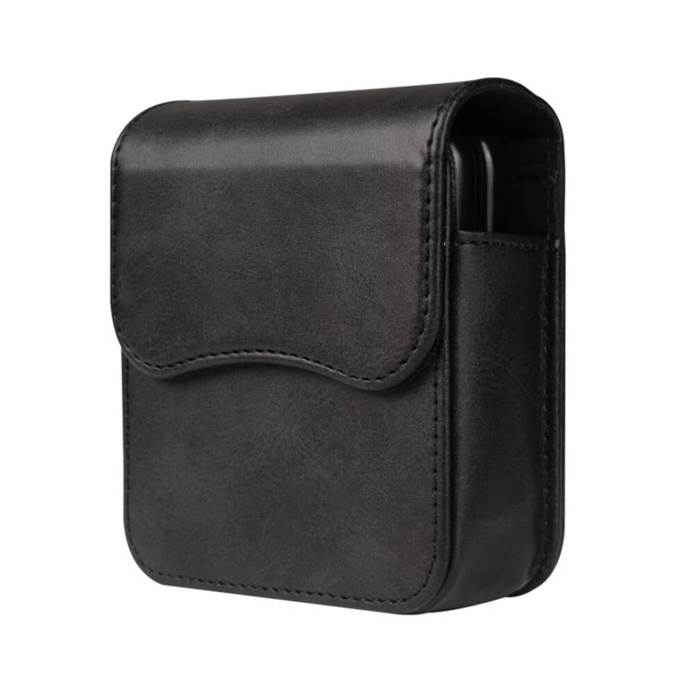 Belt Clip Holster Leather Pouch For Moto Razr 40/40Ultra For Z Flip 3 Flip4 Flip5 Flip6 Waist Bag Case Black 4713276792185