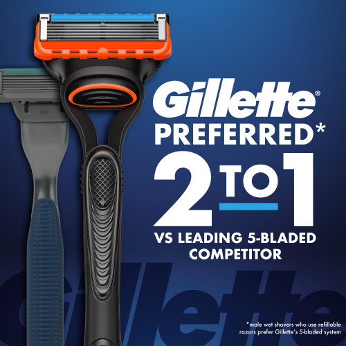 Gillette Gillette Fusion5 Men's Razor, Handle & 2 Blade Refills 1