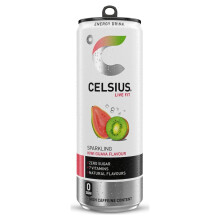 CELSIUS Energy Drink, Sparkling Kiwi Guava, Natural Flavours. No Artificial Colours, Sugar Free Energy Drinks, 355 mL, 12-Pack
