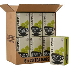 Clipper Organic Nettle Tea Bags, 120 Count (6x20) | Caffeine-Free Herbal Infusion for Digestion & Wellness | Unbleached & Biodegradable
