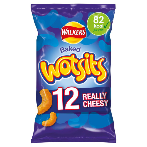 Walkers Walkers Wotsits Really Cheesy Multipack Snacks Crisps 12x16.5g