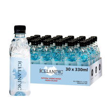 Icelandic Glacial Premium Still Water 330ml Recycled PET Bottles x 30 Per Pack – Alkaline/Low PH, Recycled Packaging, BPA Free, Carbon Neutral from