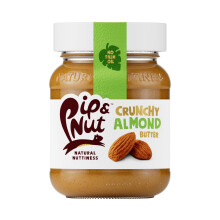Pip & Nut - Crunchy Almond Butter (6 x 170 g) | No Palm Oil, Natural, No Added Sugar, Vegan, Single Origin Hi-Oleic Peanuts