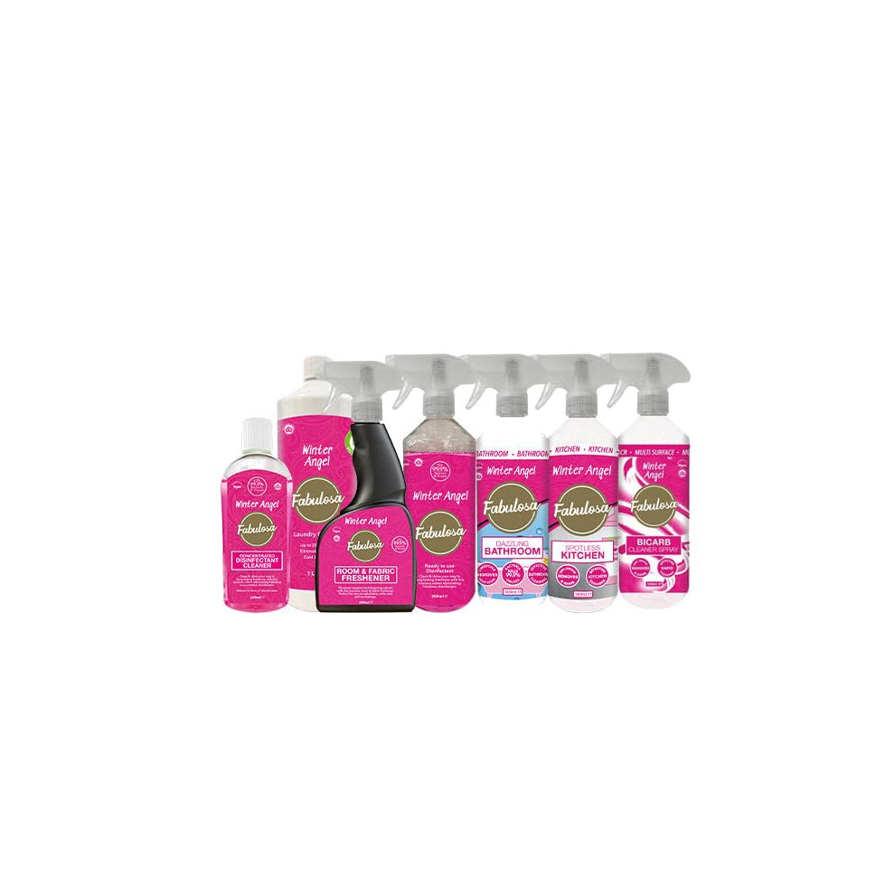 Fabulosa All-In-One General Household Cleaning Bundle, Cleaners And Fresheners, Antibacterial Sprays And Disinfectants Long Lasting Fabric Freshener