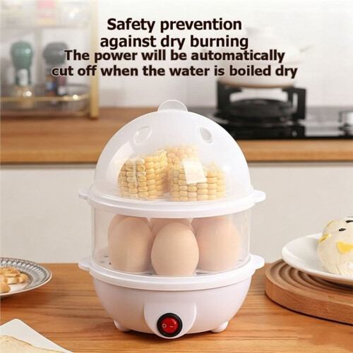 Automatic Double Electric Egg Streamer Custom Auto-Power Off  Kitchen Breakfast Machine US Plug 1