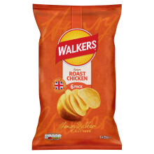 Walkers Roast Chicken Multipack Crisps 6x25g