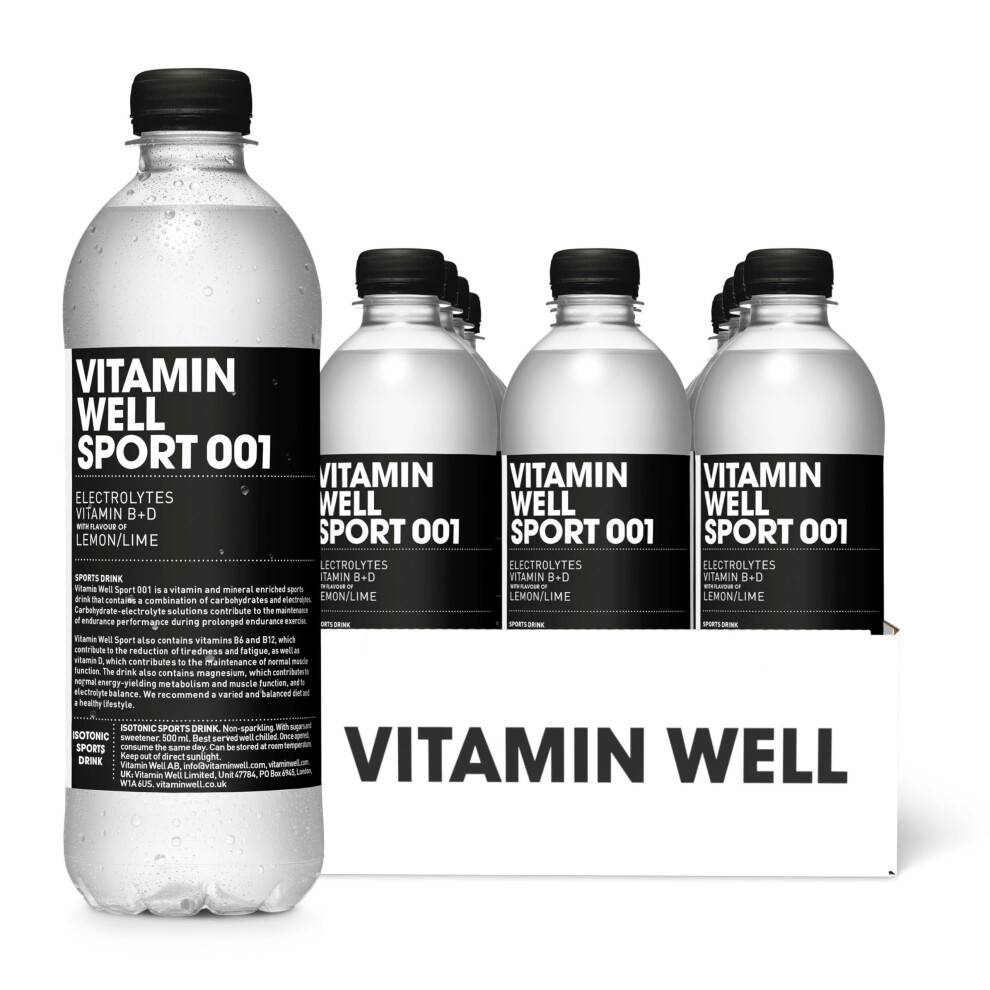 Vitamin Well Sport 001 Electrolyte & Carbohydrate Sports Drink Â Lemon Lime | With Vitamins B+D & Magnesium | Helps Maintain Endurance Performance D