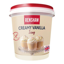 Renshaw Vegan Buttercream Style Soft Icing - Vanilla 400 g (Pack of 1)