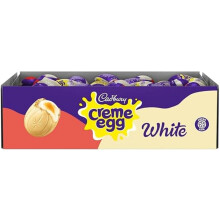Cadbury White Chocolate Creme Eggs, Perfect for Easter Egg Hunts, Bulk Buy (Pack of 48)