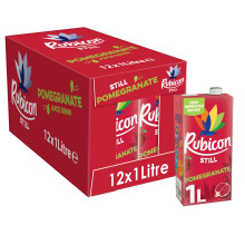 Rubicon Still Pomegranate Juice - Made with Real Handpicked Fruit Pomegranate - Bold and Intense Tropical Juice Drink - Multipack Fruit Juice Cartons