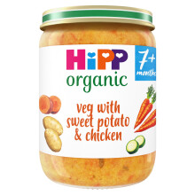 HiPP Organic Veg with Sweet Potato & Chicken Baby Food Jar 7+ Months 190g (Pack