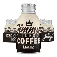 Jimmy’s Iced Coffee Mocha BottleCan 12 x 275ml Multipack (Crate of 12) Cold Chocolate Milk & Coffee Tins Bulk Pack