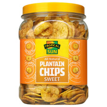 Tropical Sun Sweet Plantain Chips, 450g (Pack of 1)