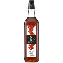 1883 Maison Routin Premium Maple Flavoured Syrup for Iced Tea, Coffee, Cocktails, Mocktails, Milkshakes, Desserts Glass 1L