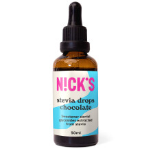 NICKS Stevia Drops Chocolate (50ml) Natural Sugar Free Zero Calorie Liquid Keto Sweetener Gluten Free Low Carb Sugar Substitute Alternative (Pack of