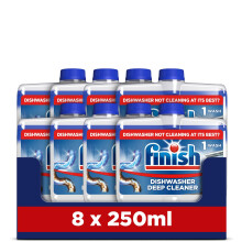 Finish, Dishwasher Cleaner, Fresh Scent, 2.0L (250ml x 8 pck), Removes Grease, Limescale and Dissolves Clogs, Fights Odour for a Cleaner Hygienic Dis