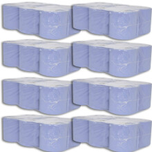 Blue Roll 2 Ply – Centre Feed Paper Towel Roll | 48 Pack | Strong, Absorbent Cleaning Roll for Kitchen, Industrial & Commercial Use | Embossed Wipe