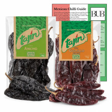 BUB Mexican Chilli Gift Pack – Dried Ancho & Guajillo Chillies 2 x 75g | Includes Tajín Chilli Products | Birria, Tacos & Mole Ingredients