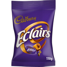 Cadbury Eclairs Chocolate Bag, Caramels with Milk Chocolate Centres, Delicious C