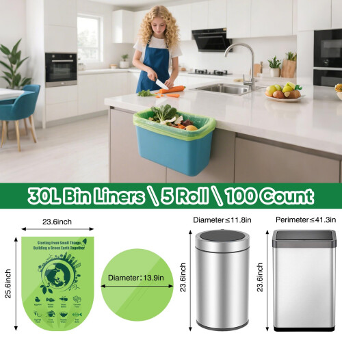 30 Litre Compostable Bin Bags 2