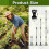 60" Unkrautstecher mit Langem Griff, Gartenwerkzeug-Set, Doppelseitiger Handrechen und Hacke 7