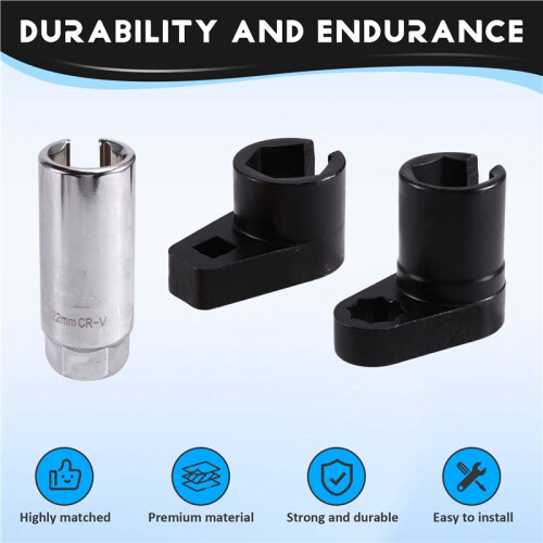 Oxygen Sensor Wrench Oxygen Sensor Wrench Kit Automotive Oxygen Sensor Socket Set Accurate Sensor Wrench Remover Tool 2