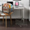 Under Desk Mobile Mesh Rolling File Organizer Cart with Lockable Casters for Small Spaces White 3