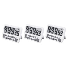 3X Timer da Cucina Digitale, Ampio Display Timer di Cottura Conteggio su / Giù del Timer con Cifre Immesse Direttamente, Allarme Forte