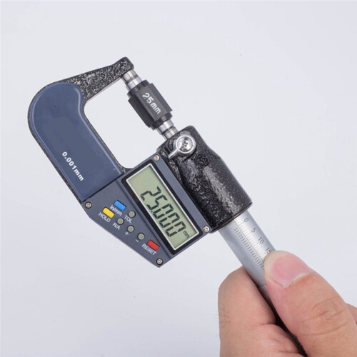 Digital Micrometer 0.001mm Electronic Outside Micrometers Chrome Plated Caliper Gauge Measure Tools Data Output 50-75mm 1
