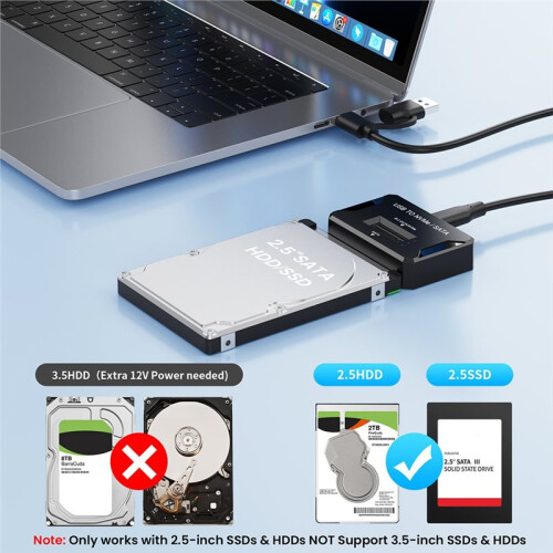 Adattatore M.2 NVMe/ Dual-Protocol da M.2 A USB Type-C 10 Gbps per SSD  da 2,5" per Box SSD NVMe PCIe NGFF . 1