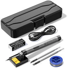 USB-Aufladbarer Tragbarer Lötkolben, 3-Stufige Temperaturregelung, Elektrisches Reparatur-Schweißwerkzeug, Grau