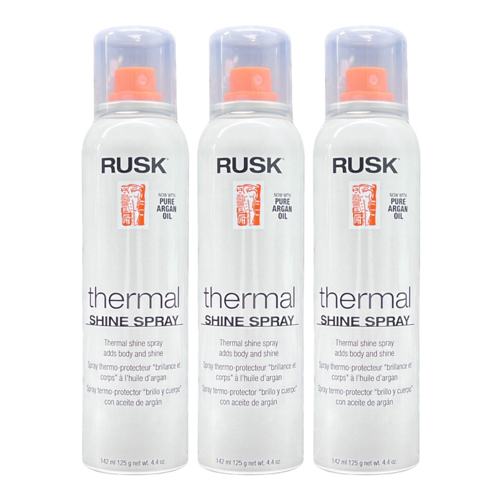 Rusk Thermal Shine Spray With Pure Argan Oil 4.4 Oz (Pack Of 3)