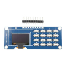 Écran OLED 0,96/1,3 Pouce SSD1106 Blanc avec Clavier 4 X 4, Module D'Affichage 0,96 12P