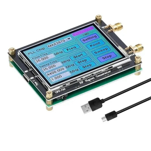 MAX2870 Signalgenerator 23,5 MHz-6000 MHz Frequenz Touchscreen-Hochfrequenz-Synthesizer-Modul