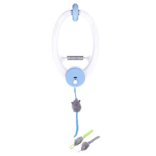 Door Hanging Automatic Retractable Kitten Toys with 3 Catnip Mice Self Hanging Door Cat Mouse Toys for Indoor Cats