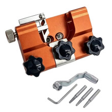 Kettensägen-Schärfer, Handkurbel-Kettensäge-Schneidwerkzeug Aus Aluminiumlegierung mit Mehreren Knopfverstellungen Kettensägen-Schleifmaschine