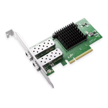 Carte Réseau Fibre Optique Gigabit 10G avec 2 SFP, Puce X710, PCI Express pour PC