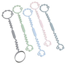 5 Silikon-Spielzeugbänder für Babys: Anti-Verlust-Kette, Spielzeugseil, Schnullerhalter, Beißring, Flaschenclip, Hochstuhlzubehör